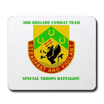 1CAV3BCTSTB - M01 - 03 - DUI - 3rd BCT - Special Troops Bn with Text - Mousepad