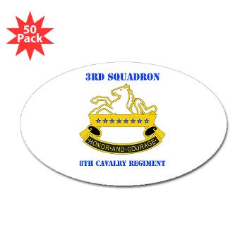1CAV3BCTSTB - M01 - 01 - DUI - 3rd BCT - Special Troops Bn with Text - Sticker (Oval 50 pk)