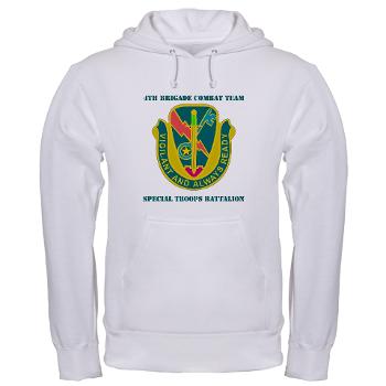 1CAV4BCTSTB - A01 - 03 - DUI - 4th BCT - Special Troops Bn with Text - Hooded Sweatshirt