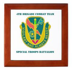 1CAV4BCTSTB - M01 - 03 - DUI - 4th BCT - Special Troops Bn with Text - Keepsake Box - Click Image to Close