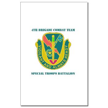 1CAV4BCTSTB - M01 - 02 - DUI - 4th BCT - Special Troops Bn with Text - Mini Poster Print - Click Image to Close