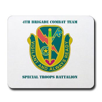 1CAV4BCTSTB - M01 - 03 - DUI - 4th BCT - Special Troops Bn with Text - Mousepad - Click Image to Close