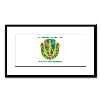 1CAV4BCTSTB - M01 - 02 - DUI - 4th BCT - Special Troops Bn with Text - Small Framed Print