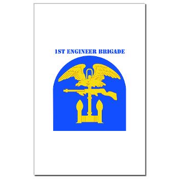 1EB - M01 - 02 - SSI - 1st Engineer Brigade with Text - Mini Poster Print