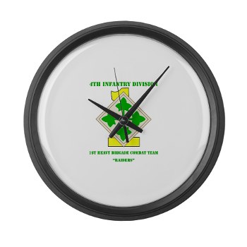 1HBCTR - M01 - 03 - DUI - 1st Heavy BCT - Raiders with text - Large Wall Clock
