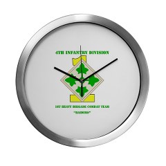 1HBCTR - M01 - 03 - DUI - 1st Heavy BCT - Raiders with text - Modern Wall Clock
