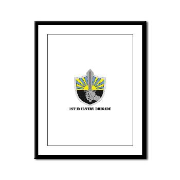 1IB - M01 - 02 - 1st Infantry Brigade with Text - Framed Panel Print