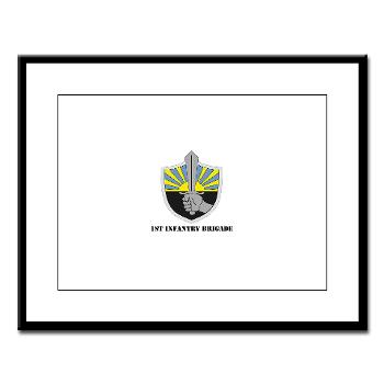 1IB - M01 - 02 - 1st Infantry Brigade with Text - Large Framed Print