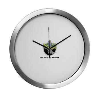 1IB - M01 - 03 - 1st Infantry Brigade with Text - Modern Wall Clock