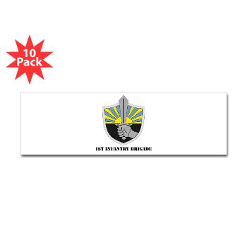 1IB - M01 - 01 - 1st Infantry Brigade with Text - Sticker (Bumper 10 pk)