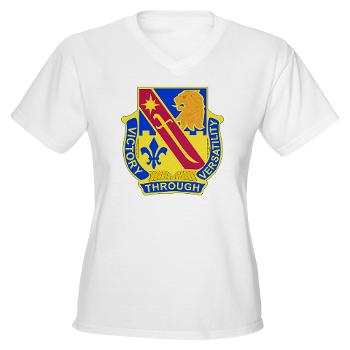 1ID1BCTSTB - A01 - 04 - DUI - 1st BCT - Special Troops Bn - Women's V-Neck T-Shirt - Click Image to Close