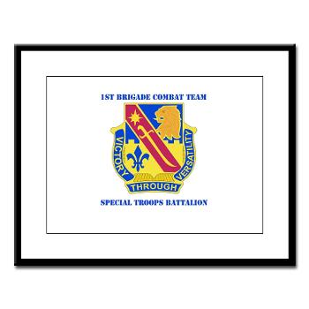 1ID1BCTSTB - M01 - 02 - DUI - 1st BCT - Special Troops Bn with Text - Large Framed Print