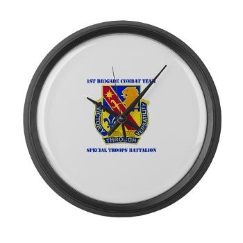 1ID1BCTSTB - M01 - 03 - DUI - 1st BCT - Special Troops Bn with Text - Large Wall Clock