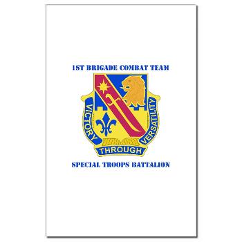 1ID1BCTSTB - M01 - 02 - DUI - 1st BCT - Special Troops Bn with Text - Mini Poster Print - Click Image to Close