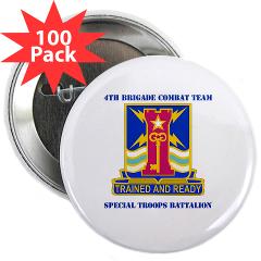 1ID4BCTSTB - M01 - 01 - DUI - 4th BCT - Special Troops Battalion with Text - 2.25" Button (100 pack)