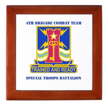 1ID4BCTSTB - M01 - 03 - DUI - 4th BCT - Special Troops Battalion with Text - Keepsake Box - Click Image to Close