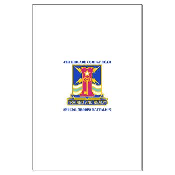 1ID4BCTSTB - M01 - 02 - DUI - 4th BCT - Special Troops Battalion with Text - Large Poster - Click Image to Close