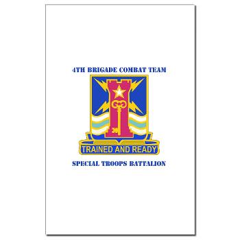 1ID4BCTSTB - M01 - 02 - DUI - 4th BCT - Special Troops Battalion with Text - Mini Poster Print