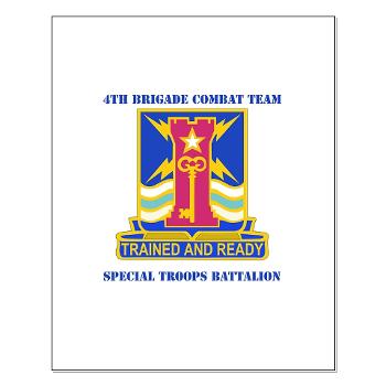 1ID4BCTSTB - M01 - 02 - DUI - 4th BCT - Special Troops Battalion with Text - Small Poster - Click Image to Close