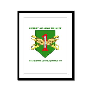 1IDHQHQC - M01 - 02 - DUI - HQ and HQ Coy with Text - Framed Panel Print