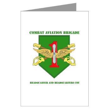 1IDHQHQC - M01 - 02 - DUI - HQ and HQ Coy with Text - Greeting Cards (Pk of 10)