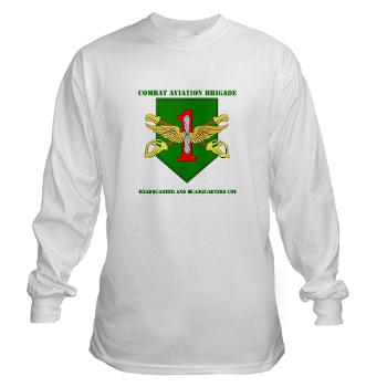 1IDHQHQC - A01 - 03 - DUI - HQ and HQ Coy with Text - Long Sleeve T-Shirt - Click Image to Close
