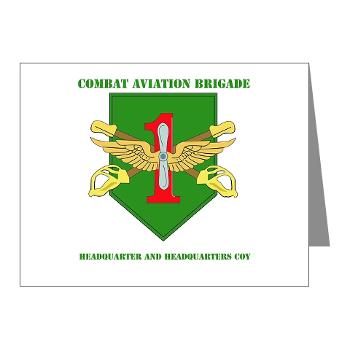 1IDHQHQC - M01 - 02 - DUI - HQ and HQ Coy with Text - Note Cards (Pk of 20) - Click Image to Close