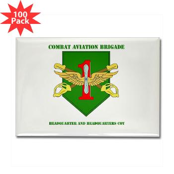 1IDHQHQC - M01 - 01 - DUI - HQ and HQ Coy with Text - Rectangle Magnet (100 pack) - Click Image to Close