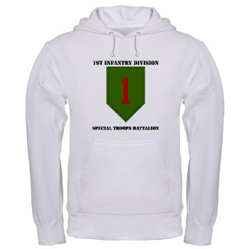 1IDSTB - A01 - 03 - DUI - Division - Special Troops Battalion with Text - Hooded Sweatshirt