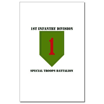 1IDSTB - M01 - 02 - DUI - Division - Special Troops Battalion with Text - Mini Poster Print