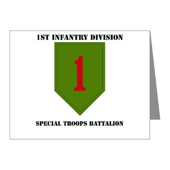 1IDSTB - M01 - 02 - DUI - Division - Special Troops Battalion with Text - Note Cards (Pk of 20) - Click Image to Close
