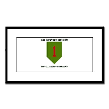 1IDSTB - M01 - 02 - DUI - Division - Special Troops Battalion with Text - Small Framed Print - Click Image to Close