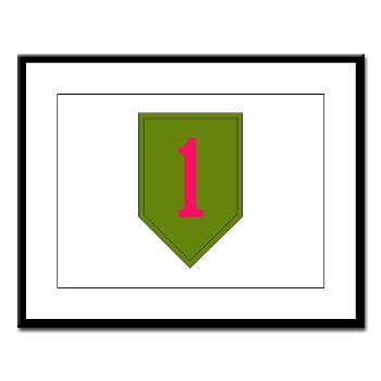 1IDSTB - M01 - 02 - DUI - Division - Special Troops Battalion Large Framed Print
