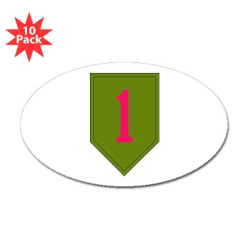 1IDSTB - M01 - 01 - DUI - Division - Special Troops Battalion Sticker (Oval 10 pk)