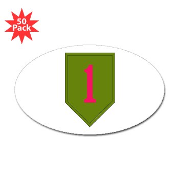 1IDSTB - M01 - 01 - DUI - Division - Special Troops Battalion Sticker (Oval 50 pk)