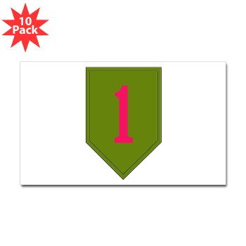 1IDSTB - M01 - 01 - DUI - Division - Special Troops Battalion Sticker (Rectangle 10 pk) - Click Image to Close