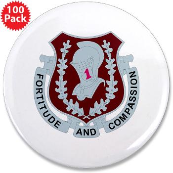 1MB - M01 - 01 - DUI - 1st Medical Brigade - 3.5" Button (100 pack)