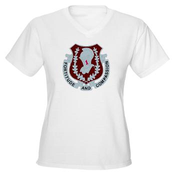 1MB - A01 - 04 - DUI - 1st Medical Brigade - Women's V-Neck T-Shirt