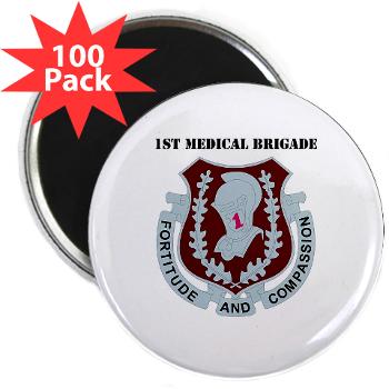 1MB - M01 - 01 - DUI - 1st Medical Brigade with text - 2.25" Magnet (100 pack)