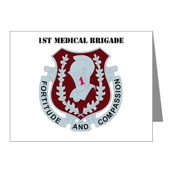 1MB - M01 - 02 - DUI - 1st Medical Brigade with text - Note Cards (Pk of 20)