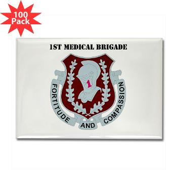 1MB - M01 - 01 - DUI - 1st Medical Brigade with text - Rectangle Magnet (100 pack)