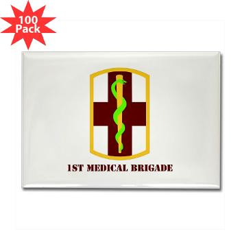 1MB - M01 - 01 - SSI - 1st Medical Bde with Text - Rectangle Magnet (100 pack)