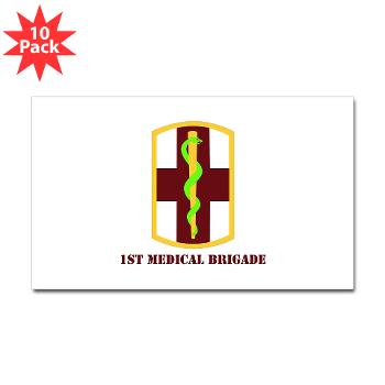 1MB - M01 - 01 - SSI - 1st Medical Bde with Text - Sticker (Rectangle 10 pk)