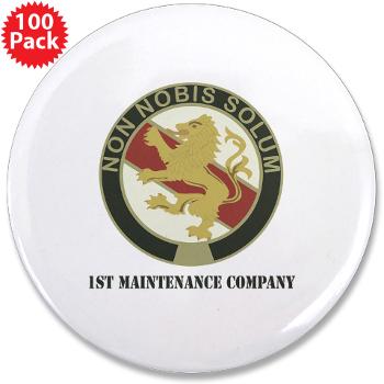 1MC - M01 - 01 - 1st Maintenance Company with Text - 3.5" Button (100 pack)