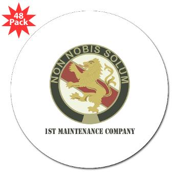 1MC - M01 - 01 - 1st Maintenance Company with Text - 3" Lapel Sticker (48 pk)