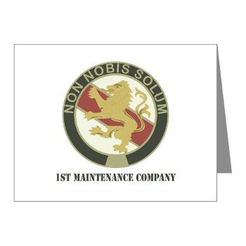 1MC - M01 - 02 - 1st Maintenance Company with Text - Note Cards (Pk of 20)