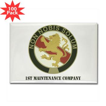 1MC - M01 - 01 - 1st Maintenance Company with Text - Rectangle Magnet (100 pack)