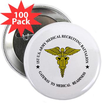 1MRB - M01 - 01 - DUI - 1st Medical Recruiting Battalion (Patriots) - 2.25" Button (100 pack) - Click Image to Close