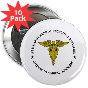1MRB - M01 - 01 - DUI - 1st Medical Recruiting Battalion (Patriots) - 2.25" Button (10 pack) - Click Image to Close