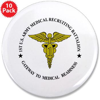 1MRB - M01 - 01 - DUI - 1st Medical Recruiting Battalion (Patriots) - 3.5" Button (10 pack) - Click Image to Close